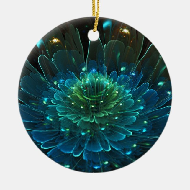 Lotus Flower Rapture Collection Ceramic Tree Decoration (Front)