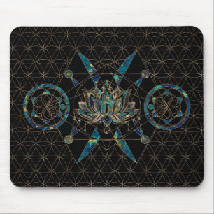 Lotus flower - Sacred Geometry Mouse Pad