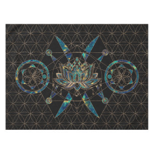 Lotus flower - Sacred Geometry Tablecloth