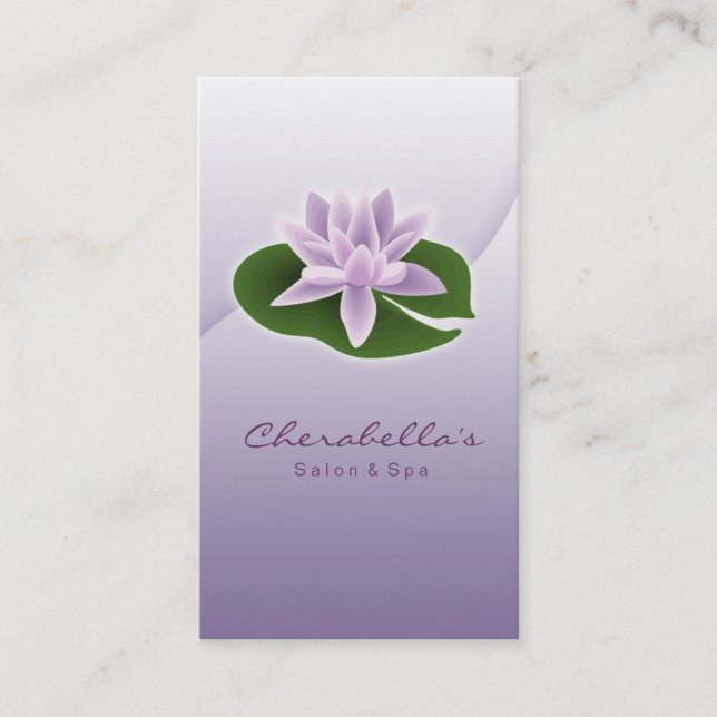 Lotus Flower / Salon / Spa Business Card (Front)
