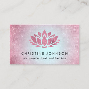 lotus flower skincare and aesthetics business card