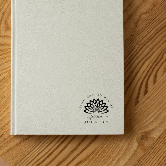 Lotus Flower Stylish From The Library Of Book Rubber Stamp (Creator Uploaded)