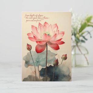 Lotus Flower Thank You Card