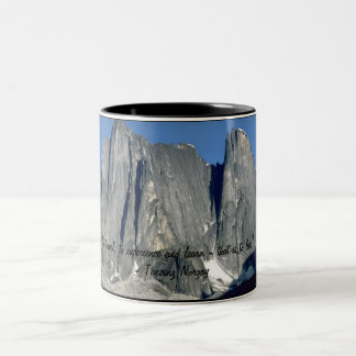 lotus flower tower 2 Two-Tone coffee mug