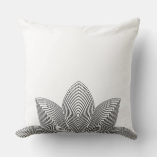 Lotus Flower Tribal Lumbar Pillow