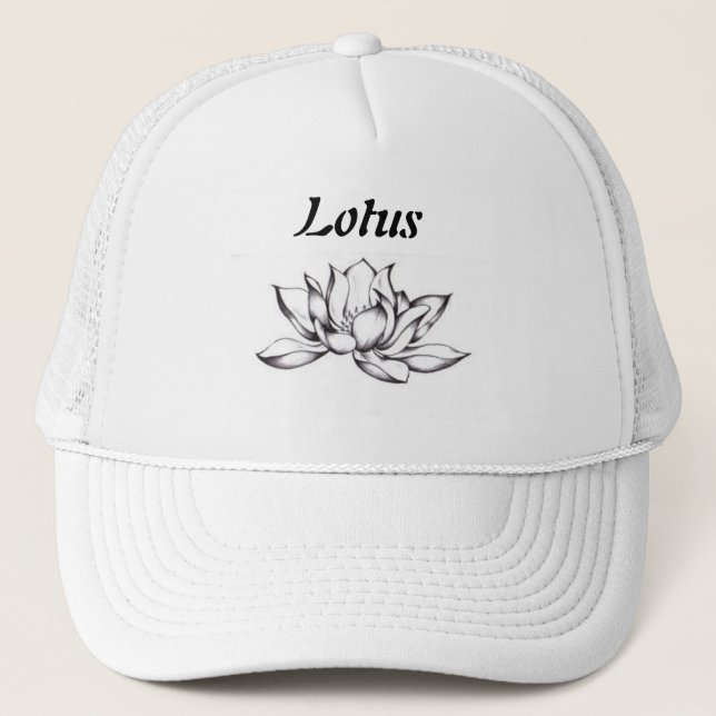 Lotus Flower Trucker Hat (Front)