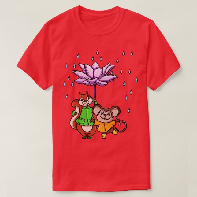 Lotus Flower Umbrella T-Shirt (Design Front)