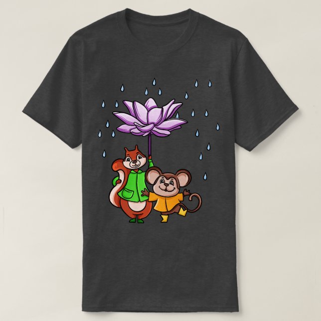 Lotus Flower Umbrella T-Shirt (Design Front)