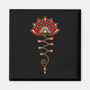 Lotus Flower Unalome Yoga Meditation Awareness Zen Magnet