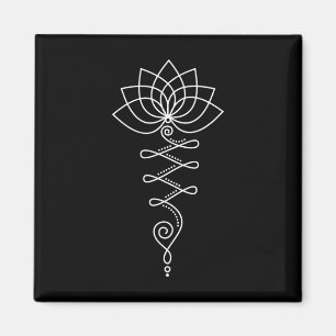 Lotus Flower Unalome Yoga Meditation Awareness Zen Magnet
