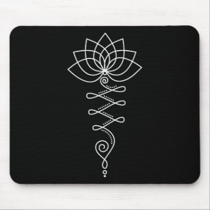 Lotus Flower Unalome Yoga Meditation Awareness Zen Mouse Pad