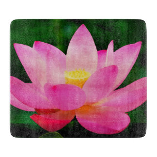 Lotus Flower Vivid Watercolor Cutting Board