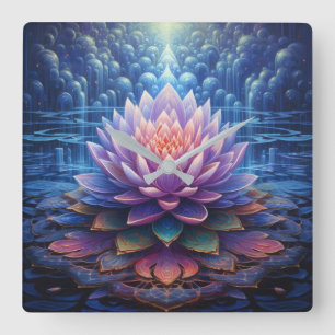 Lotus Flower Wall Clock