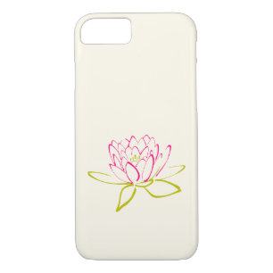 Lotus Flower / Water Lily on a Cream Background iPhone 8/7 Case