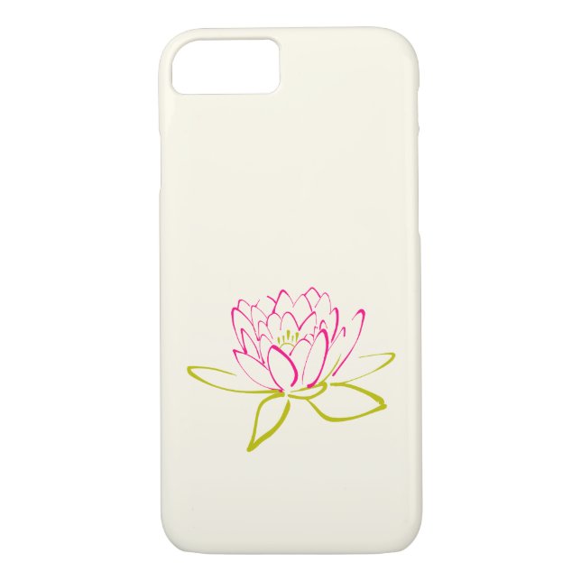 Lotus Flower / Water Lily on a Cream Background Case-Mate iPhone Case (Back)