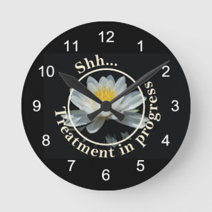 Lotus Flower / Water Lily Round Clock