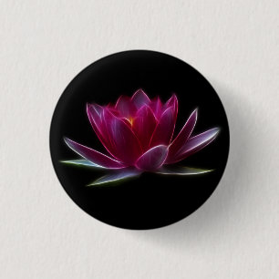 Lotus Flower Water Plant 3 Cm Round Badge