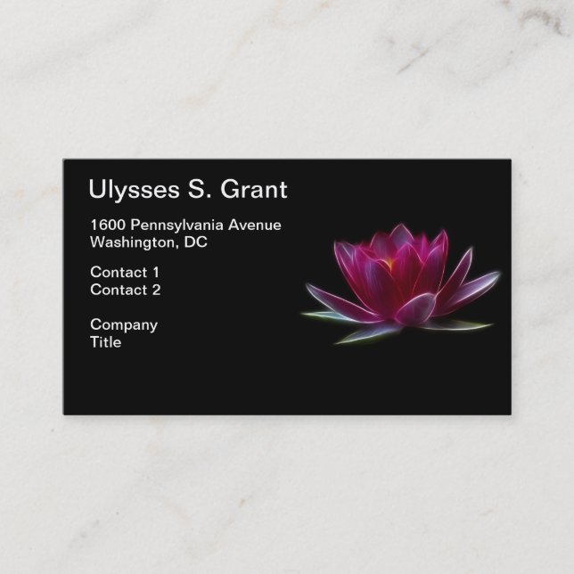 Lotus Flower Water Plant Business Card (Front)