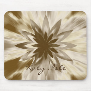 Lotus Flower Watercolor Ethnic Paint Customise Mouse Pad