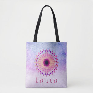 Lotus Flower Watercolor Wedding Bride Tote Bag