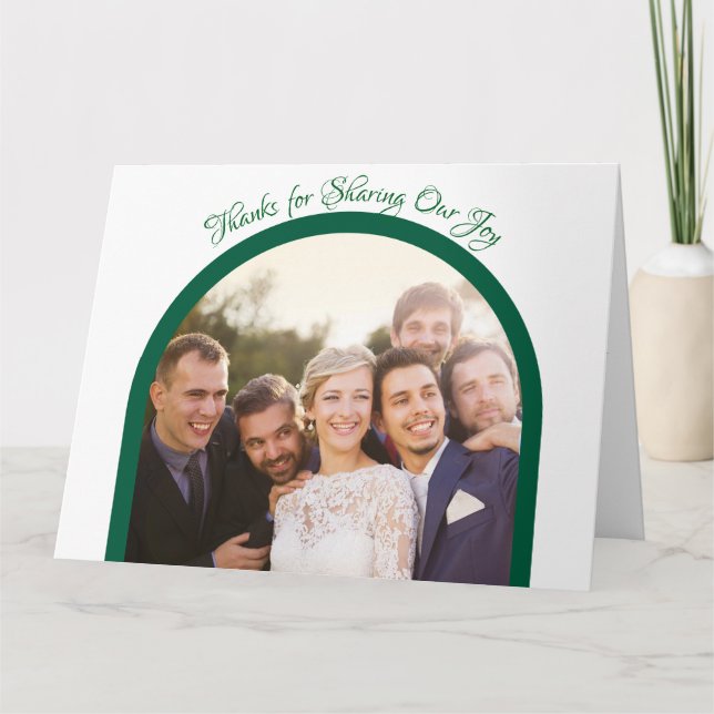 Lotus Flower Wedding Theme Wedding Party Thank You Card (Front)