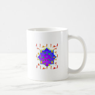 Lotus Flower With Yoga Poses Coffee Mug