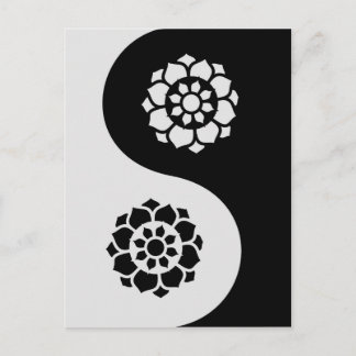 Lotus Flower Yin Yang Postcard