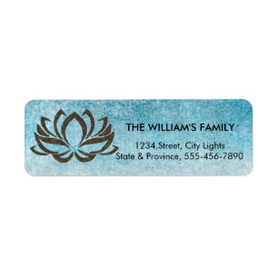 Lotus Flower Yoga Beach Meditation Holistic Return Address Label