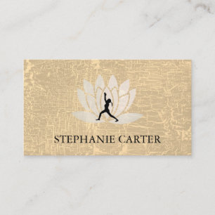 Lotus Flower   Yoga Instructor Business Card