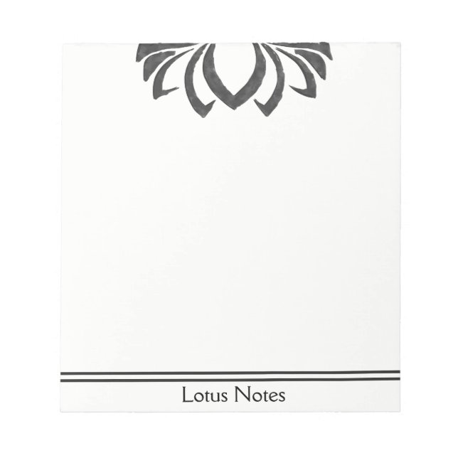 Lotus Flower Yoga Instructor Holistic Classic Notepad (Front)