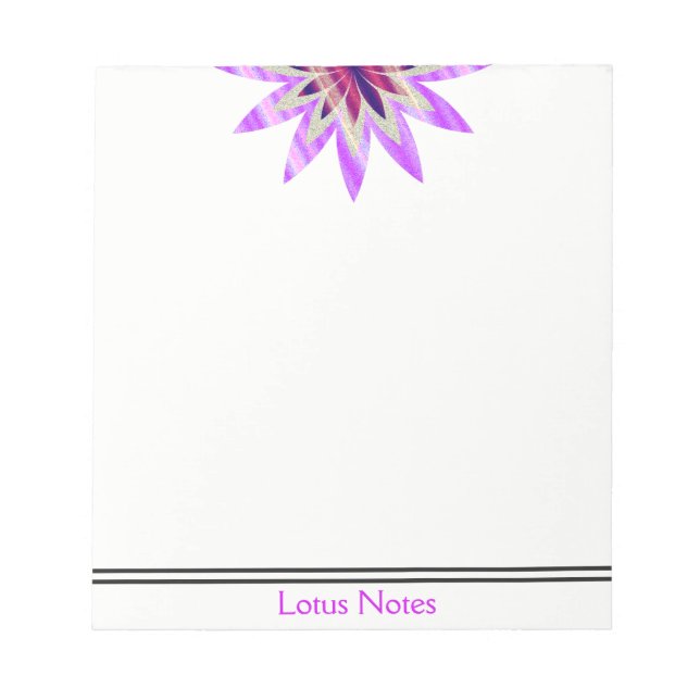 Lotus Flower Yoga Instructor Holistic Classic Notepad (Front)