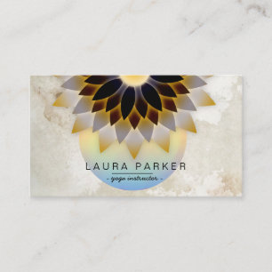 Lotus Flower Yoga Instructor Meditation Holistic Business Card