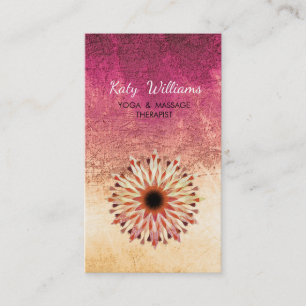 Lotus Flower Yoga Instructor Meditation Holistic Business Card