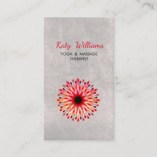 Lotus Flower Yoga Instructor Meditation Holistic Business Card