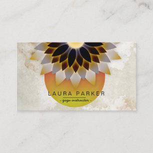 Lotus Flower Yoga Instructor Meditation Holistic Business Card