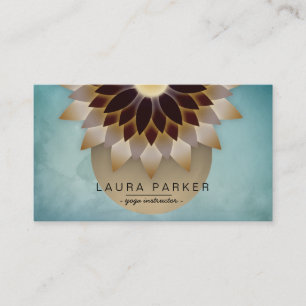 Lotus Flower Yoga Instructor Meditation Holistic Business Card