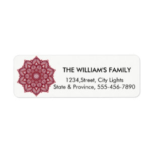 Lotus Flower Yoga Instructor Meditation Holistic Return Address Label