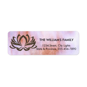Lotus Flower Yoga Instructor Meditation Holistic Return Address Label