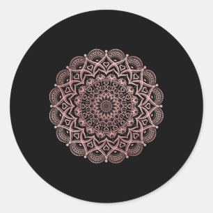 Lotus Flower Yoga Mandala For Women, Men, Kids  Classic Round Sticker