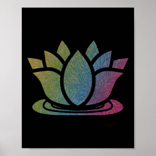 Lotus Flower Yoga Meditation Namaste Cute Gift Poster