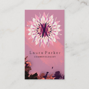 Lotus Flower Yoga Meditation Spa Holistic Business Card