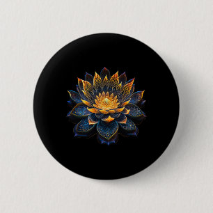 Lotus Flower Yoga Zen Bohemian Namaste Meditation 6 Cm Round Badge