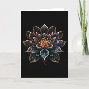 Lotus Flower Yoga Zen Bohemian Namaste Meditation Card