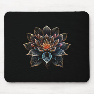 Lotus Flower Yoga Zen Bohemian Namaste Meditation Mouse Pad