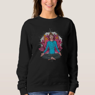 Lotus Flower Yogi Namaste Spiritual Meditation Yog Sweatshirt