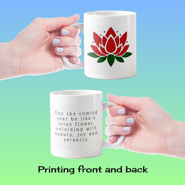 Lotus flower your text affirmation coffee mug (Creator Uploaded)