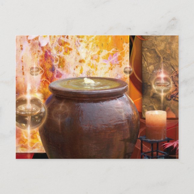 LOTUS FLOWERS ARE THE SONGS OF WATER POSTCARD (Front)