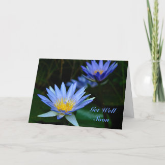Lotus flowers get well soon card