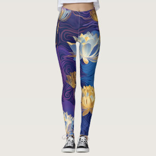 lotus flowers leggings