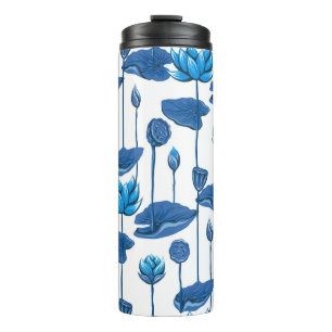 lotus flowers thermal tumbler